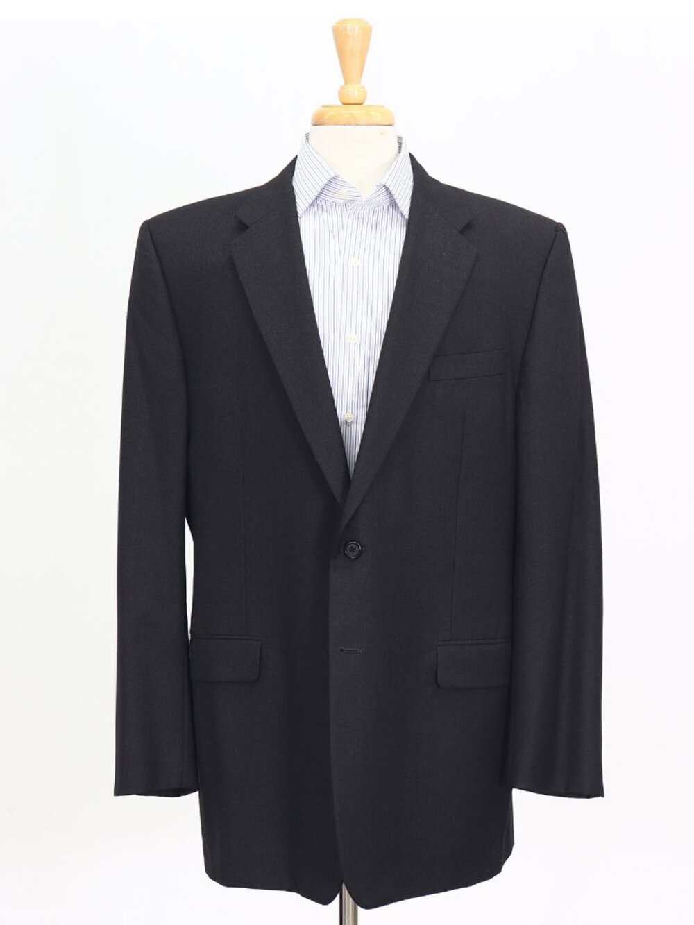 Hickey Freeman 46L Gray Blazer Sport Coat Jacket 2-Button Solid M048